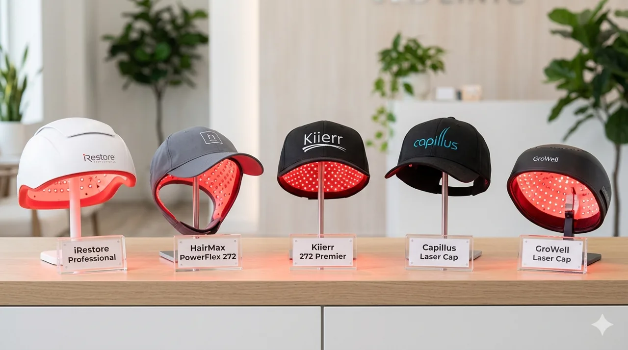 The laser caps we ranked, shown side by side
